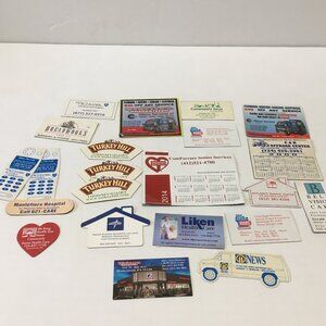 Refrigerator magnets advertising lot preowned used fridge magnets hospitals food